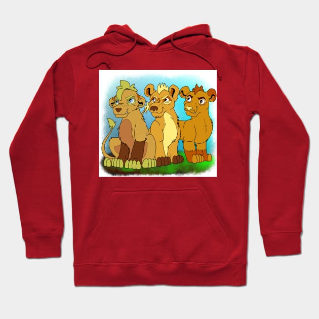 Lion Cubs of Aurora Mountain Hoodie by RockyHay